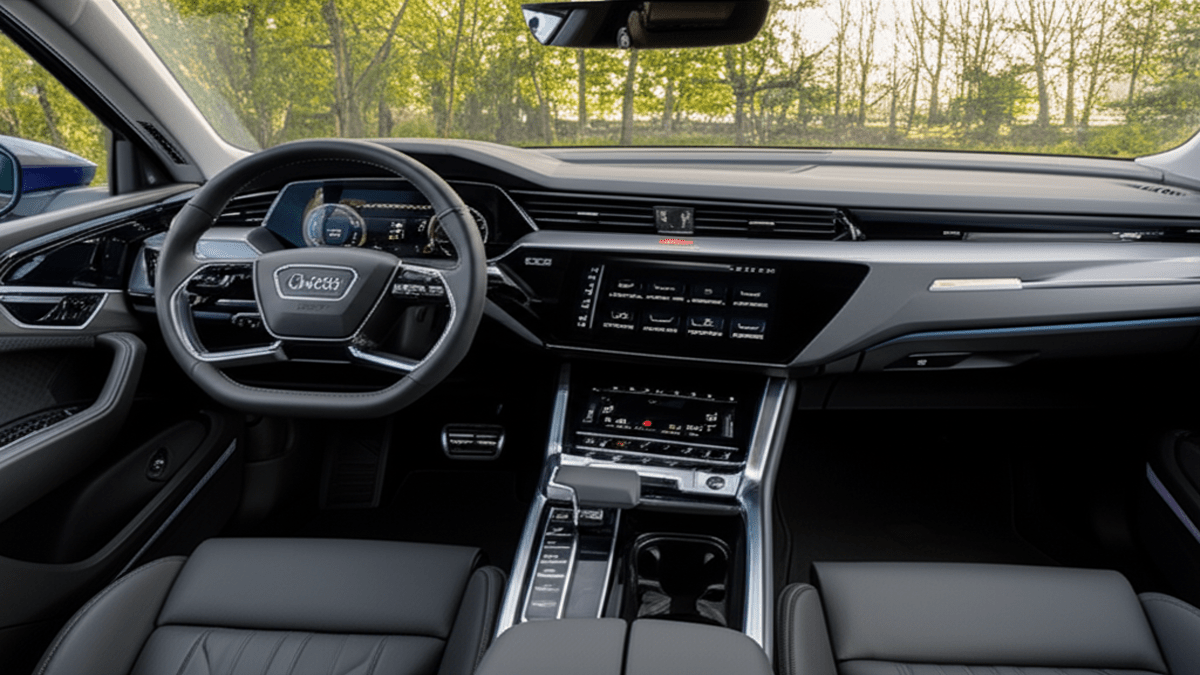 Audi Q8 e-tron interior dashboard MMI dual screens
