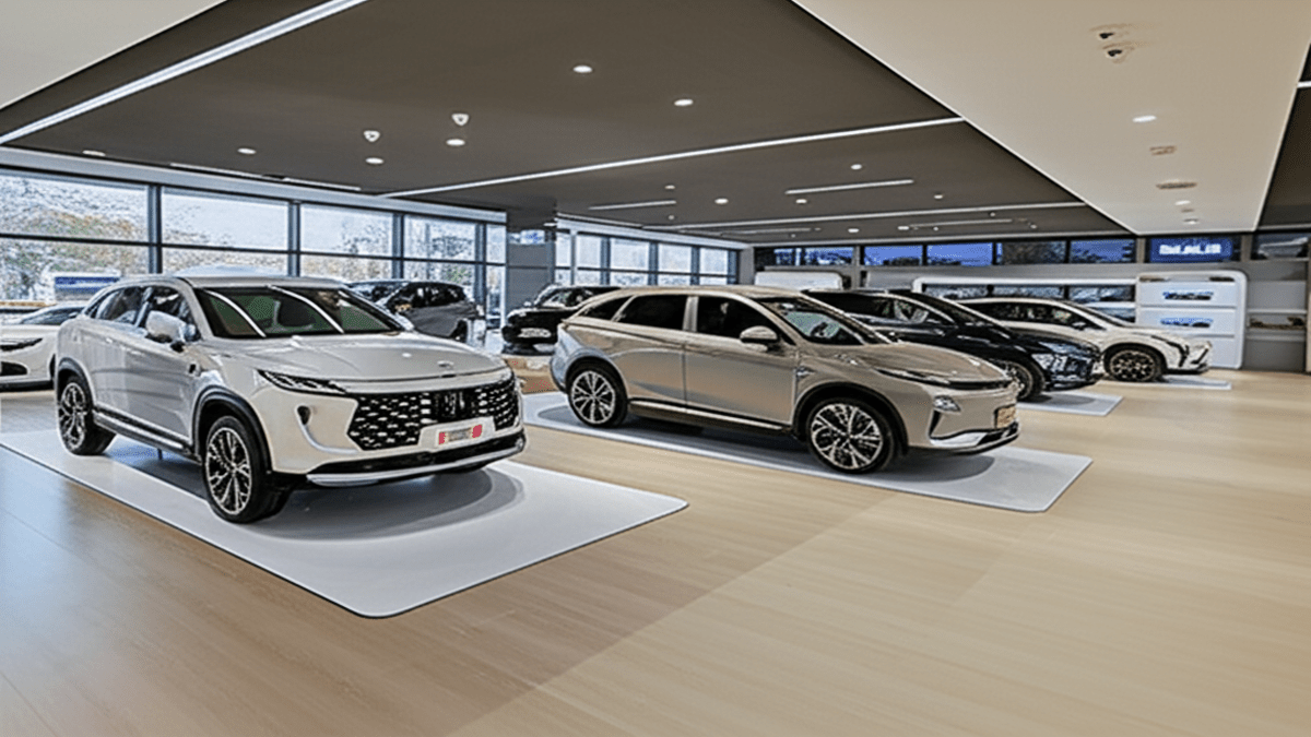 BYD electric vehicle dealership showroom Europe global expansion