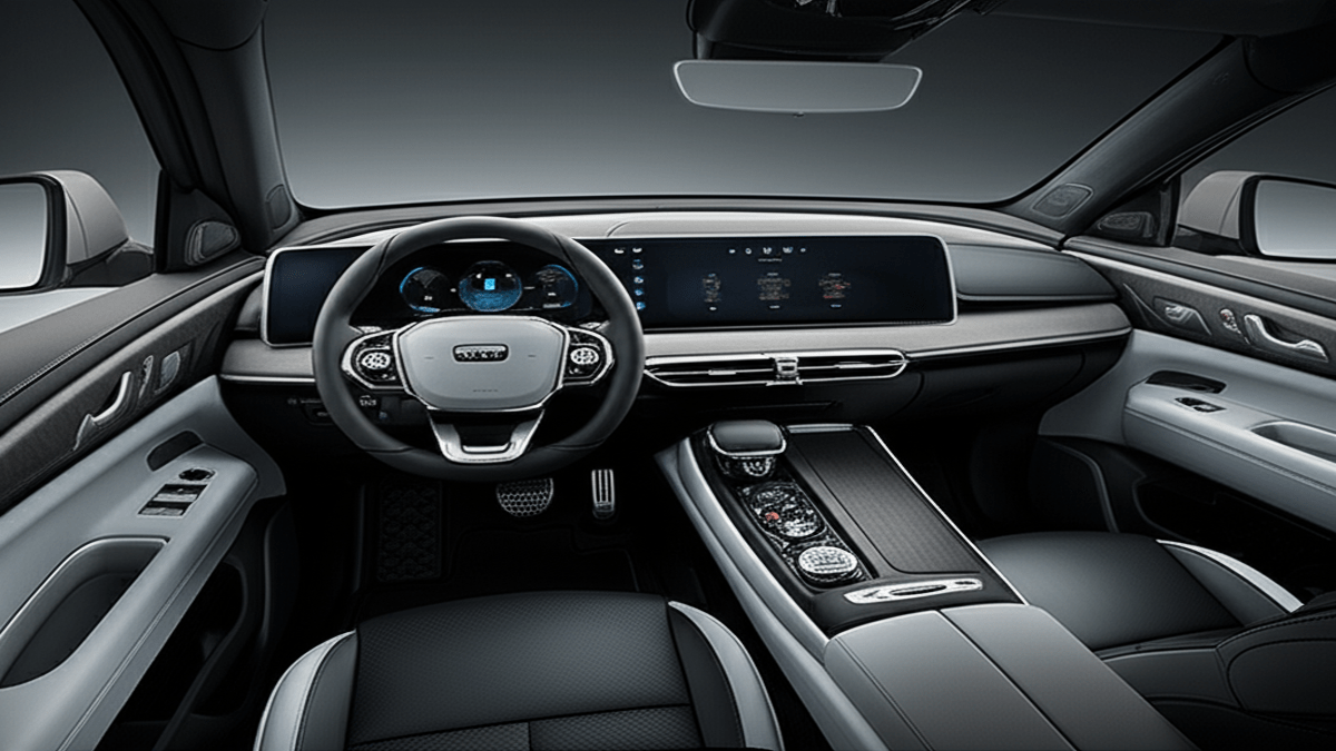 BYD Sealion 7 luxury interior touchscreen leather seats