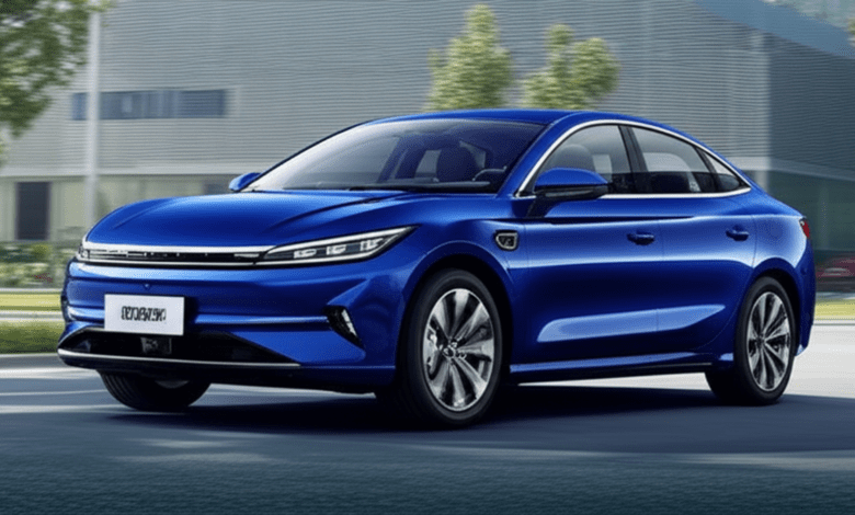 BYD electric vehicle Chinese EV brand modern sedan