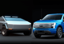 Tesla Cybertruck vs Ford F-150 Lightning electric trucks comparison
