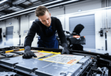 EV battery warranty 2026 - Electric vehicle battery pack inspection at authorized service center