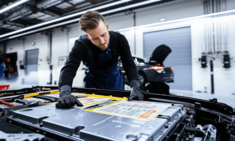 EV battery warranty 2026 - Electric vehicle battery pack inspection at authorized service center