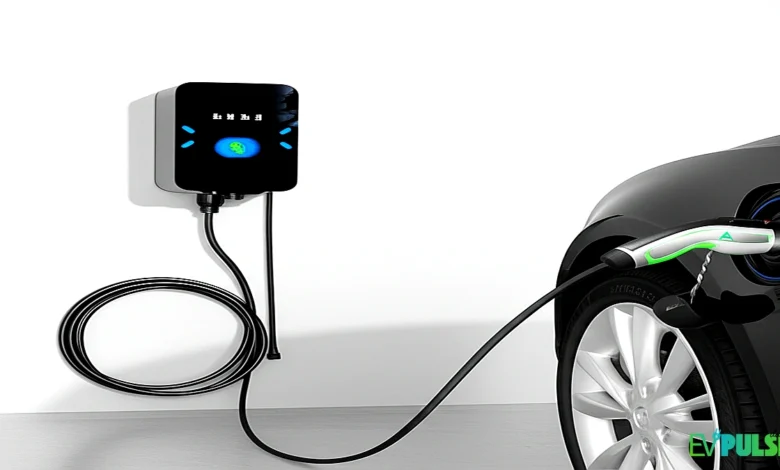 Level 2 EV charger installed in residential garage