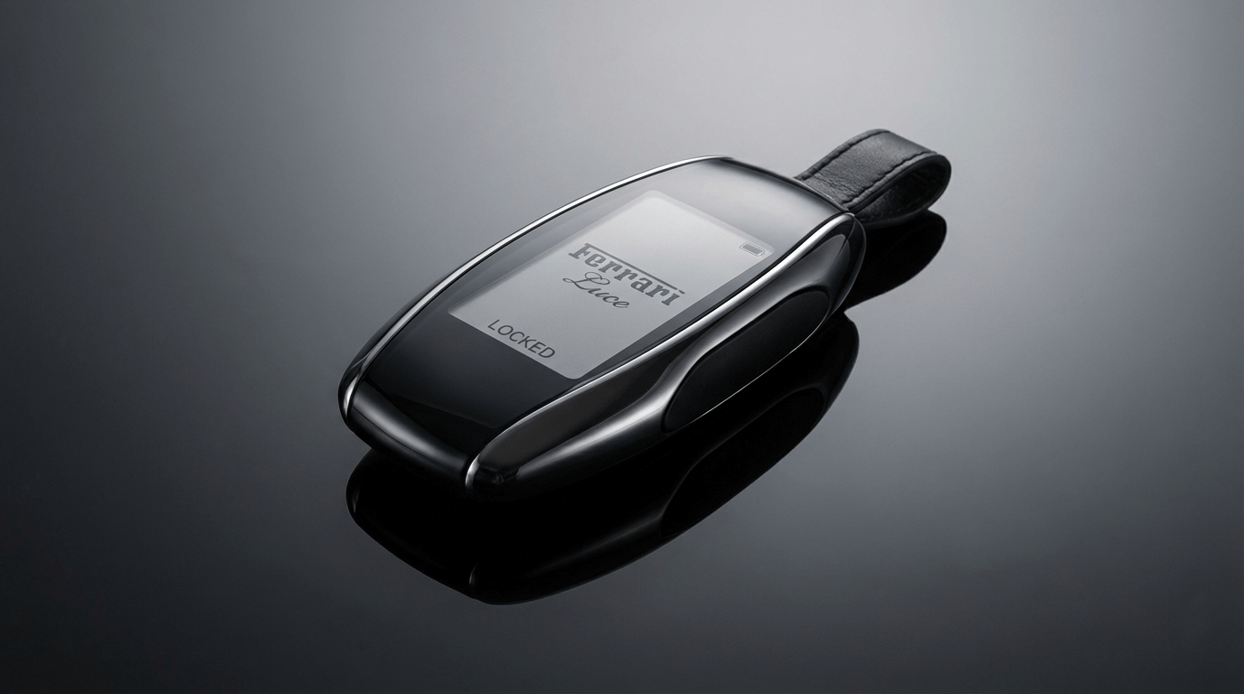 Ferrari Luce E Ink display key fob ferrari luce ev