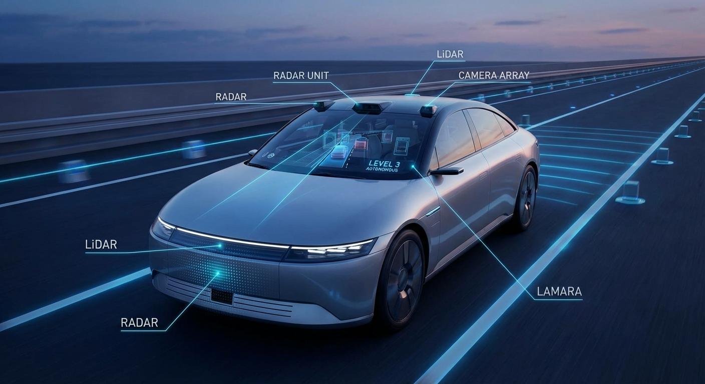Honda Afeela sensor array and autonomous driving technology