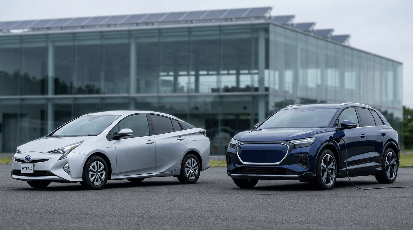 Hybrid vs electric car comparison ev writedowns 2026