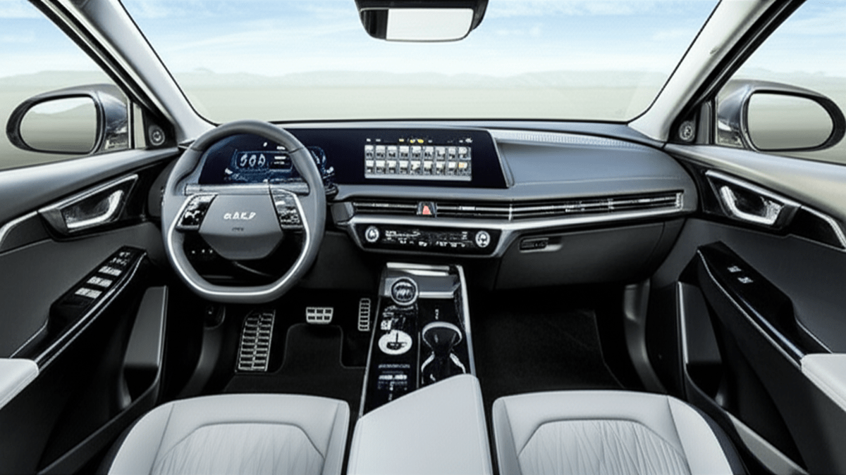 Kia EV6 interior dashboard dual displays