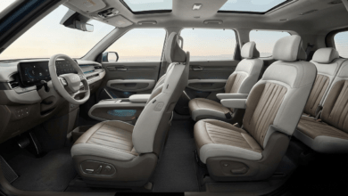 Kia EV9 three-row interior kia ev9 2026