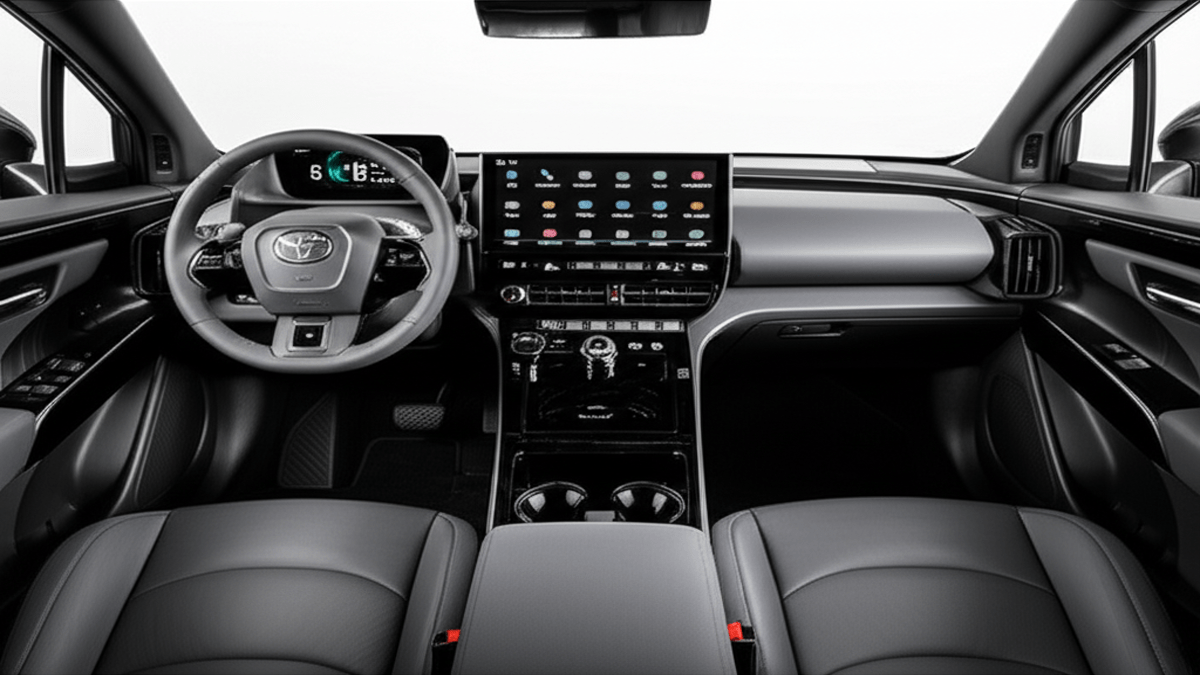 Toyota bZ4X interior dashboard digital screen