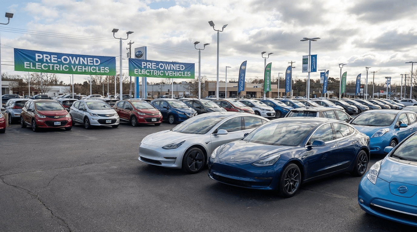 Used electric car dealership lot used ev sales 2026