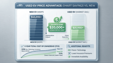 Used EV price comparison chart used ev sales 2026