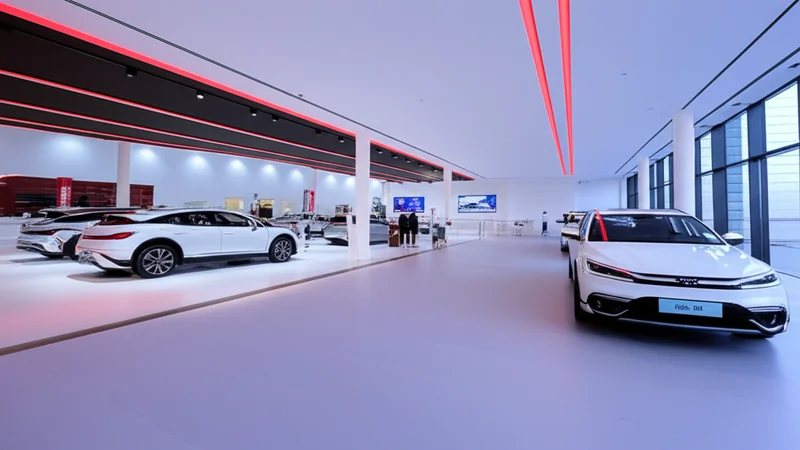 BYD sales drop 2026 empty dealership showroom China