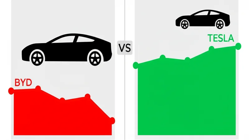 BYD sales drop 2026 vs Tesla performance comparison chart